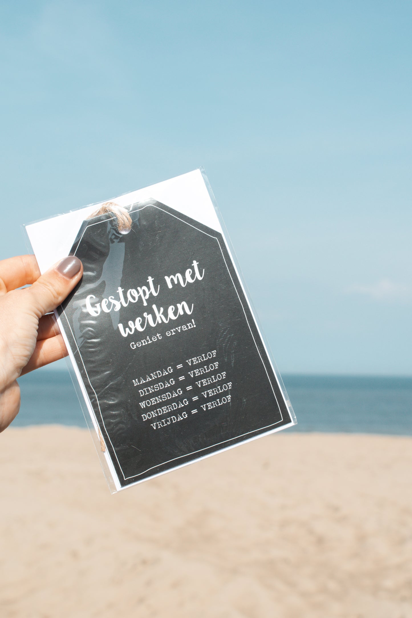 Kaartje "Gestopt met werken"