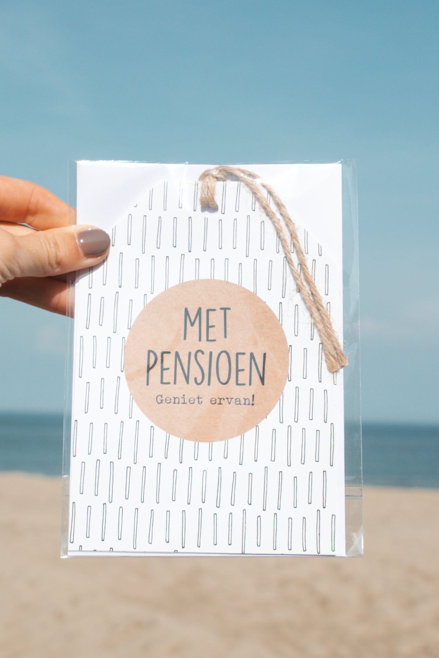 Kaartje "Met pensioen"